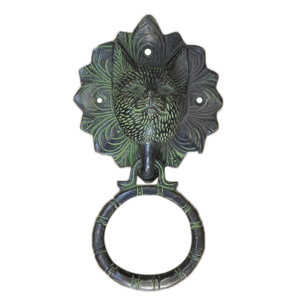 IndianShelf 1 Piece Cat Multicolor Bronze Door Knocker for Home Entrance