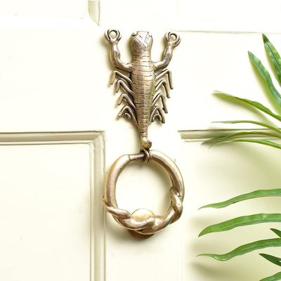 IndianShelf 1 Piece Multicolor Brass Scorpion Design Door Knocker