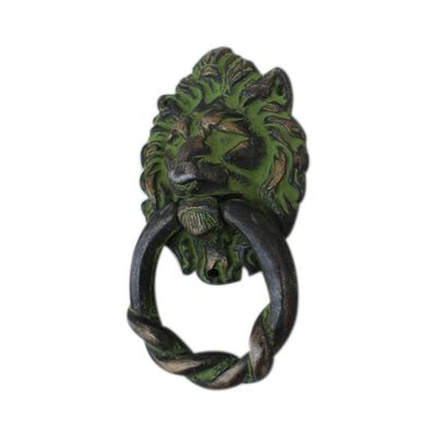 IndianShelf 1 Piece Multicolor Lion Brass Door Knocker Front Door