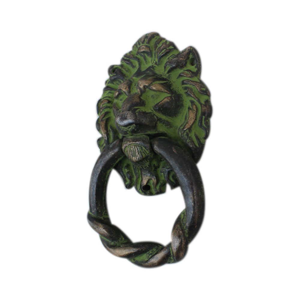 IndianShelf 1 Piece Multicolor Lion Brass Door Knocker Front Door