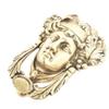 IndianShelf Solid Brass Woman's Head Door Knocker for Main Door - Handmade Antique Style Front Door Hardware - Decorative Woman's Head Home Entrance Accessory, 16.51 Cm view 1