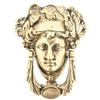 IndianShelf Solid Brass Woman's Head Door Knocker for Main Door - Handmade Antique Style Front Door Hardware - Decorative Woman's Head Home Entrance Accessory, 16.51 Cm view 2