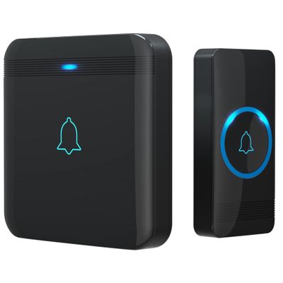 AVANTEK Wireless Doorbell, D-3G Waterproof Chime Kit Operating at Over 1300 Feet with 52 Melodies, 5 Volume Levels & LED Flash