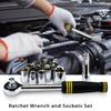 DOWELL 61-Piece Tool Set Kit Mechanic Tool Set Socket Wrench Set Auto Repair Household Repair Hand Tool Kit with Plastic Tool Box Storage Case view 4