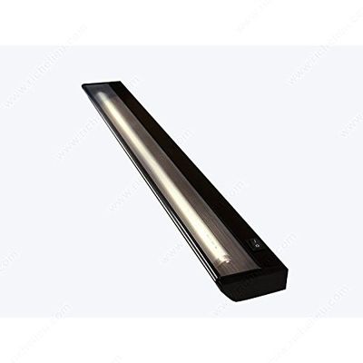 PERNO T5 Fluorescent Task Light - Black Finish, Wood shelf mounting, Watts 28 W, Length 44 1/3 in