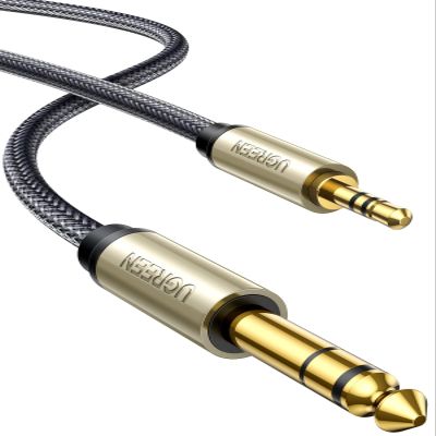 UGREEN 1/8 to 1/4 Stereo Cable 3.5mm TRS to 6.35mm Audio Cable Guitar to Aux Male Cord with Zinc Alloy Housing and Nylon Braid for Guitar, Laptop, Home Theater Devices, Speaker and Amplifiers 3.3FT
