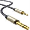 UGREEN 1/8 to 1/4 Stereo Cable 3.5mm TRS to 6.35mm Audio Cable Guitar to Aux Male Cord with Zinc Alloy Housing and Nylon Braid for Guitar, Laptop, Home Theater Devices, Speaker and Amplifiers 3.3FT view 1