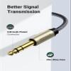 UGREEN 1/8 to 1/4 Stereo Cable 3.5mm TRS to 6.35mm Audio Cable Guitar to Aux Male Cord with Zinc Alloy Housing and Nylon Braid for Guitar, Laptop, Home Theater Devices, Speaker and Amplifiers 3.3FT view 3