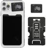 Gecko Travel Tech Phone Wallet - Stick On Card Holder Wallet for Cell Phones - Adhesive Card Pocket for Credit Cards and Money - Sticker for Cases - Phone Stand - BLACK BLACK view 1