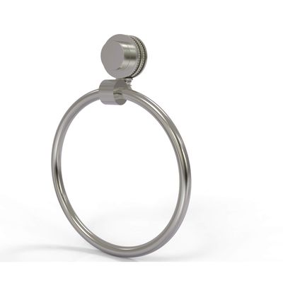 Allied Brass 416D-SN Venus Collection Towel Ring with Dotted Accent, Satin Nickel