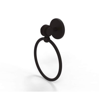 Allied Brass 7216D-ORB Satellite Orbit Two Collection Towel Ring with Dotted Accent, Oil Rubbed Bronze