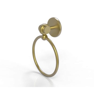 Allied Precision Indutries Brass 7216T-SBR Satellite Orbit Two Collection Twist Accent Towel Ring, Satin Brass