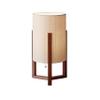 Adesso Quinn Table Lantern - Walnut Birch Wood & Natural Linen Shade  Perfect Nightstand, End Table, and Desk Lamp view 1