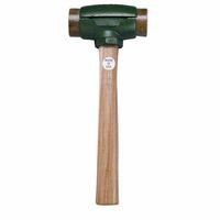 Split Head Hammer, 6.5 lb Head, 2-3/4 in dia Face, 14 in Handle, Green/Natural, Rawhide