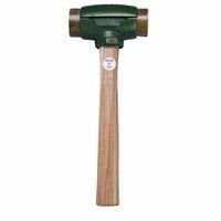 Split Head Hammer, 6.5 lb Head, 2-3/4 in dia Face, 14 in Handle, Green/Natural, Rawhide