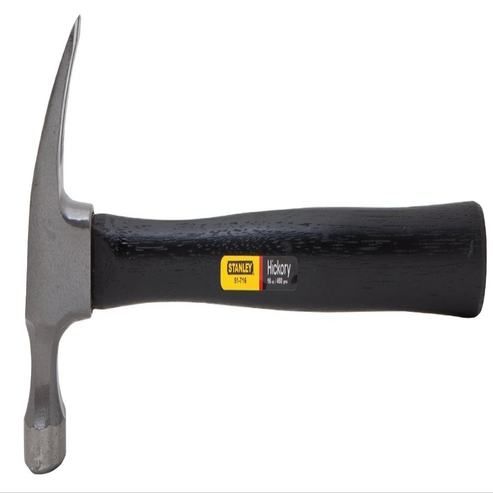 Wood Handle Nail Hammer, High Carbon Steel, Hickory, 12-3/4 in L, 16 oz