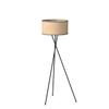Brightech Jaxon LED Floor lamp, Modern Lamp for Living Rooms & Offices, Tall Lamp with Contemporary Drum Shade, Gold Tripod Standing Lamp for Bedroom Reading, Great Living Room Decor - Black view 4