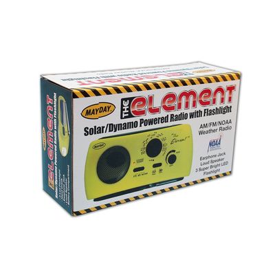 Mayday 10200 Element Solar Dynamo AM/FM/NOAA Emergency Radio Solar, Crank
