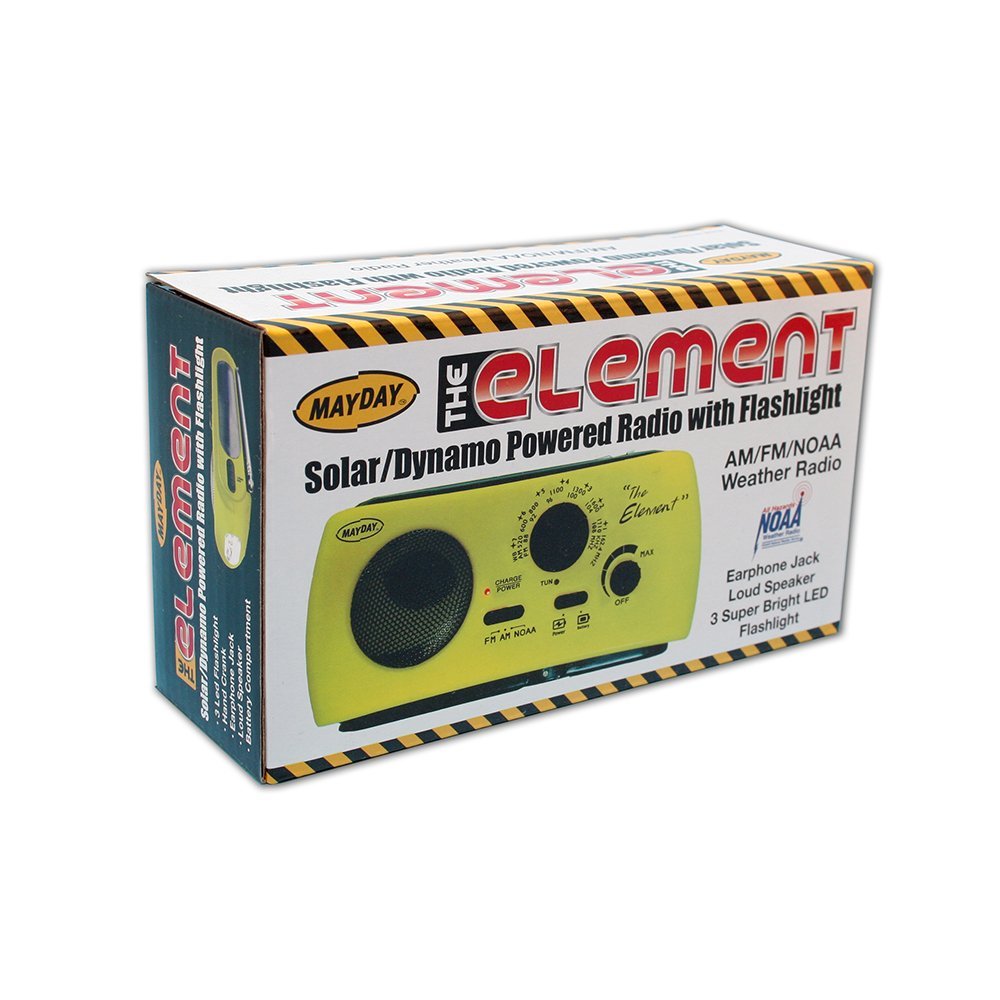 Mayday 10200 Element Solar Dynamo AM/FM/NOAA Emergency Radio Solar, Crank