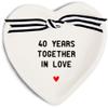 Pavilion Gift Company 63053 40th Anniversary Ceramic Keepsake Dish, 4-1/2" view 1