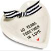Pavilion Gift Company 63053 40th Anniversary Ceramic Keepsake Dish, 4-1/2" view 2