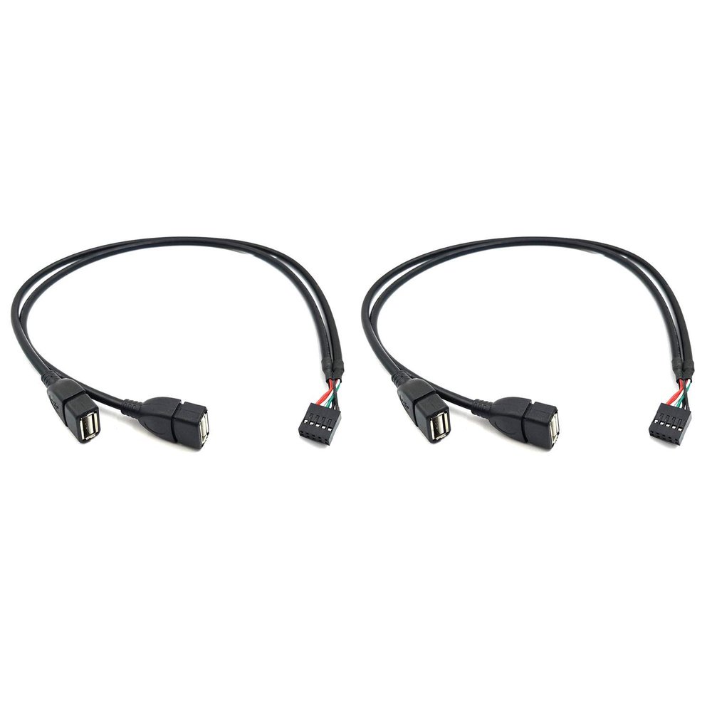Duttek USB Header Splitter - 10 Pin Motherboard to Dual USB 2.0 Female Extender Cable (2AF/10 Pin 0.5M)
