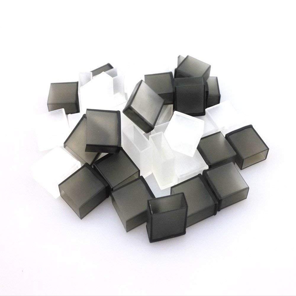Honbay 40pcs Semitransparent Black and Clear Plastic USB Male Anti-Dust Plug Stopper Cap Cover