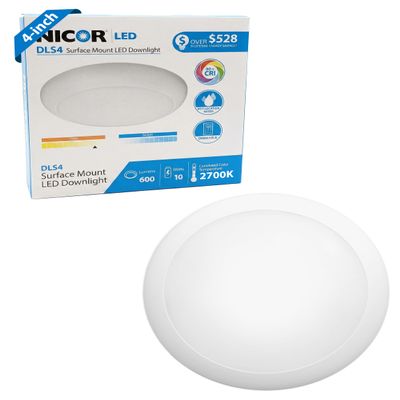 NICOR Lighting 4-Inch Dimmable 2700K LED Surface Mount Retrofit Kit, White (DLS4-3006-120-2K-WH)