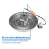 Nicor DLS LED Disk Lights 4000K, Neutral - 1309 Lumens Surface Mount LED Disc Light Flexible Retrofit or New Construction - 60,000+ Hour Lifetime, Energy Efficient & Dimmable Lighting view 4