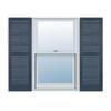 Exterior Solutions Standard Louver Exterior Vinyl Shutter, Bedford Blue (Pair), 15 Inch x 43 Inch view 1