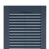 Exterior Solutions Standard Louver Exterior Vinyl Shutter, Bedford Blue (Pair), 15 Inch x 43 Inch view 2