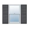 Exterior Solutions Standard Louver Exterior Vinyl Shutter, Dark Gray (Pair), 15 Inch x 67 Inch view 1