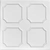 A La Maison Ceilings R01 Bostonian Foam Glue-up Ceiling Tile (21.6 sq. ft./Case), Pack of 8, Plain White view 1