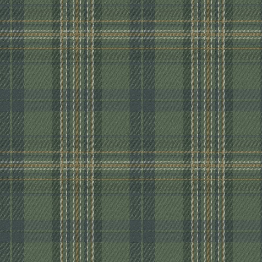 Chesapeake MAN330212 Austin Plaid Wallpaper, Green