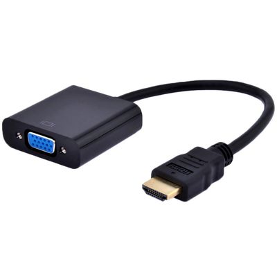 AYA 9" HDMI Male to VGA Female (15-Pin) Video Converter Adapter 1080p for PC, TV, Notebooks