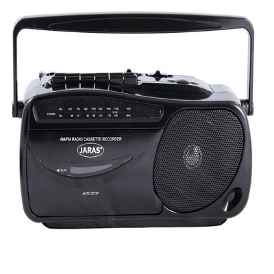 Jaras JJ-2618 Limited Edition Portable Boombox Tape Cassette Player/Recorder with AM/FM Radio Stereo Speakers & Headphone Jack