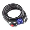 Pro Iron 5Foot Braided Steel Bike & Motorcycle Lock 4-Digit Combination, LED Light, Heavy Duty, Anti-Pick & Drill, Easy Peel/Use view 1