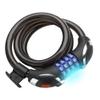 Pro Iron 5Foot Braided Steel Bike & Motorcycle Lock 4-Digit Combination, LED Light, Heavy Duty, Anti-Pick & Drill, Easy Peel/Use view 2