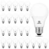 Energetic 24 Pack LED Light Bulbs 60 Watt Equivalent, A19 Warm White 3000K, E26 Base, Non-Dimmable, 8W 760lm, ETL Listed view 1