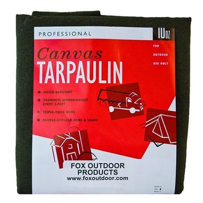 Fox Outdoor Products OD Canvas Tarp, Size 8'x20'