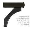 Salsbury Industries 4377BLK Arm Kit Replacement for Deluxe Post for 1 Roadside Mailbox, Black view 2