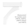 Salsbury Industries 4377WHT Arm Kit Replacement for Deluxe Post for 1 Roadside Mailbox, White view 2