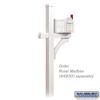 Salsbury Industries 4377WHT Arm Kit Replacement for Deluxe Post for 1 Roadside Mailbox, White view 4