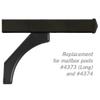 Salsbury Industries 4378BLK Arm Kit Replacement for Deluxe Post for 2 Roadside Mailboxes, Black view 2