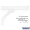 Salsbury Industries 4378WHT Arm Kit Replacement for Deluxe Post for 2 Roadside Mailboxes, White view 2