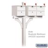 Salsbury Industries 4378WHT Arm Kit Replacement for Deluxe Post for 2 Roadside Mailboxes, White view 4