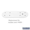 Salsbury Industries 4897WHT Arm Kit Replacement for Classic Mailbox Post, 1 Sided, White view 2
