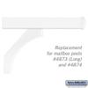 Salsbury Industries 4878WHT Arm Kit Replacement for Deluxe Post for 2 Mailboxes, White view 2