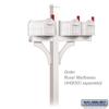 Salsbury Industries 4878WHT Arm Kit Replacement for Deluxe Post for 2 Mailboxes, White view 4