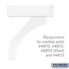 Salsbury Industries 4877WHT Arm Kit Replacement for Deluxe Post for 1 Mailbox, White view 2